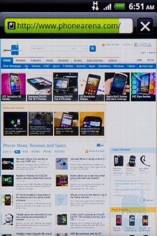 HTC Salsa. Веб-браузер.