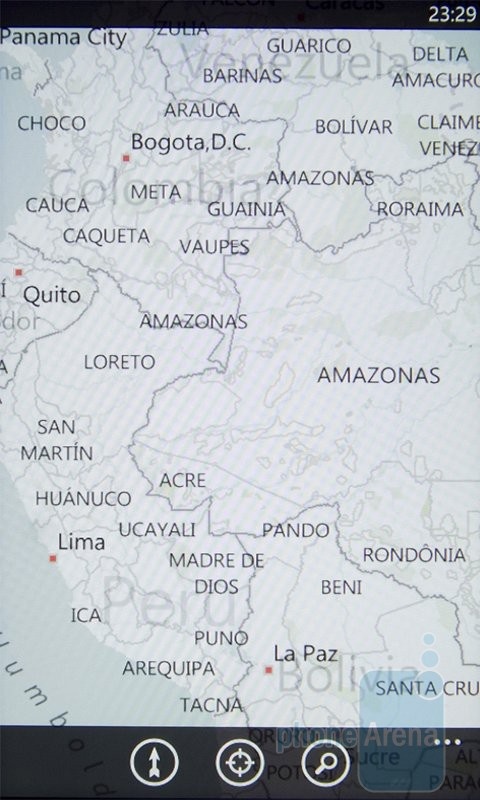 Bing Maps на HTC 7 Mozart\