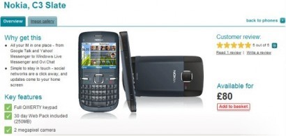 В Европе Nokia C3 уже в продаже за 80 фунтов