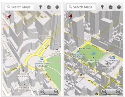 Для Android вышла Google Maps 5.0 в 3D
