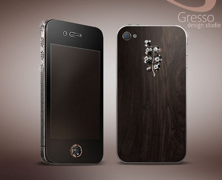 Коллекция Gresso iPhone 4 Black Diamonds for Lady в черных бриллиантах