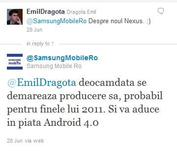 Samsung выпустит Google Nexus 3 с ОС Android Ice Cream