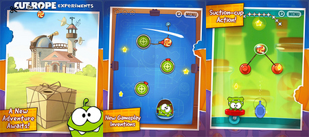Поступила в продажу iOS-головоломка Cut The Rope: Experiments