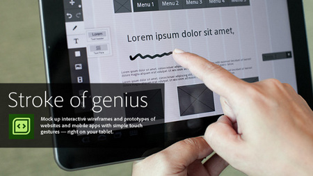 Шестерка сенсорных приложений Adobe Touch Apps для планшетов