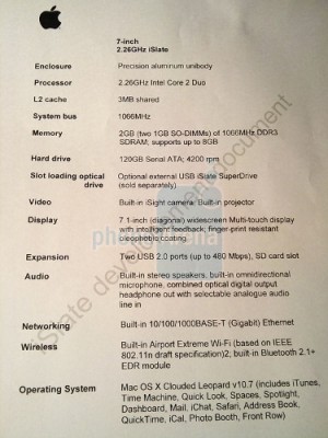 "Таблетка" Apple iSlate - 2,26 ГГц Intel Core 2 Duo и новая версия Mac OS X?