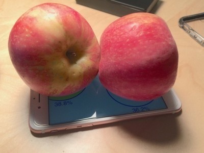 Взвесить яблоки с помощью iPhone 6S